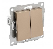 Ugra Выключатель 2кл., СУ , 10А, 250В, шампань  С11В2-027  GUSI Electric