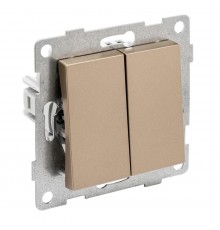 Ugra Выключатель 2кл., СУ , 10А, 250В, шампань  С11В2-027  GUSI Electric