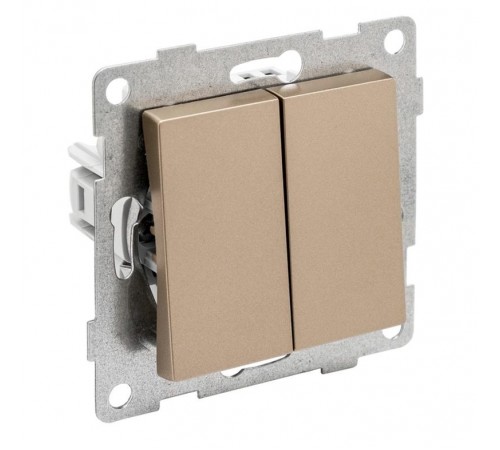 Ugra Выключатель 2кл., СУ , 10А, 250В, шампань  С11В2-027  GUSI Electric