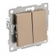 Ugra Выключатель 2кл., СУ , 10А, 250В, шампань  С11В2-027  GUSI Electric