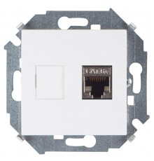 Simon 15 Белый Розетка компьютерная RJ45 кат.6а (АМР, FTP)  1591563-030  Simon