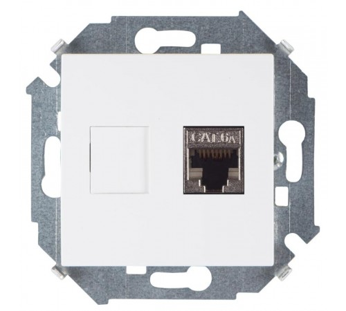 Simon 15 Белый Розетка компьютерная RJ45 кат.6а (АМР, FTP)  1591563-030  Simon