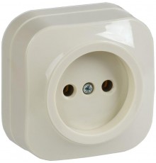 РС20-2-ХК Розет. 1-ая без з/к о/у 10А GLORY кремовый  ERH10-K33-10  IEK