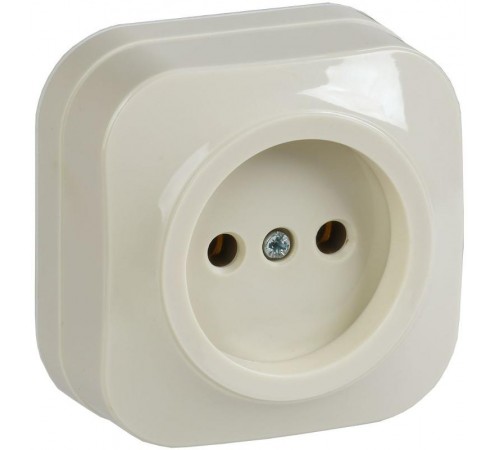 РС20-2-ХК Розет. 1-ая без з/к о/у 10А GLORY кремовый  ERH10-K33-10  IEK