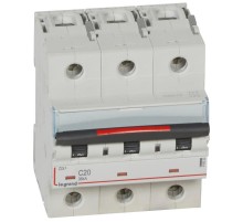 Выключатель автоматический трехполюсный DX3 20A C 36кА (4,5 мод)  410022  Legrand