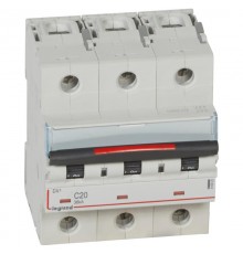 Выключатель автоматический трехполюсный DX3 20A C 36кА (4,5 мод)  410022  Legrand