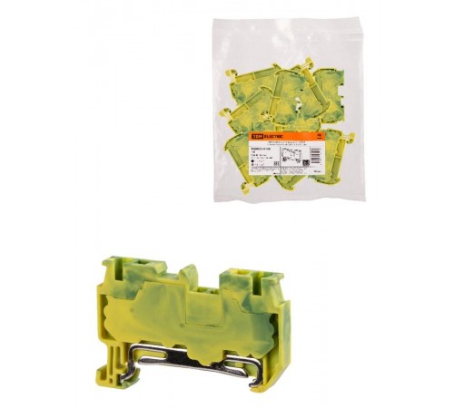 Зажим клеммный безвинтовой ЗКБ PEN быстрого зажима 4 мм2 (Ph-C PT 4-PE)  SQ0822-0168  TDM