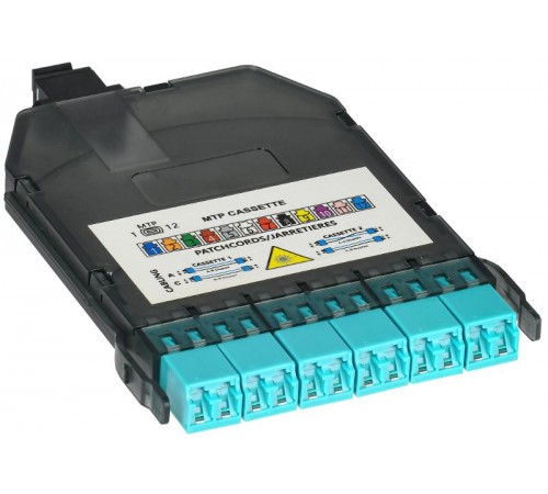 ITK Кассета для кросса выс. пл. OM3 MTPf 6хLC-duplex (12 ОВ)  FCPH-5003-MTPF-012LCD  ITK
