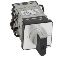Переключатель трехфазного электродвигателя - на одно направление - PR 12 - 8 контактов - крепление на дверце  027511  Legrand