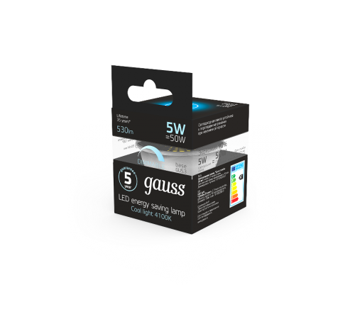 Лампа светодиодная LED 5Вт GU5.3-dim 220В 4100К MR16 диммируемая  101505205-D  Gauss