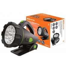 Фонарь прожекторный  9хLED аккумулятор 4В3А*4 + 1 галогенная лампа, подставка  SQ0350-0021  TDM