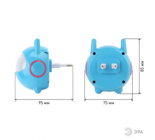 Ночник NN-604-LS 0,5Вт светодиодный синий  Б0019764  ЭРА