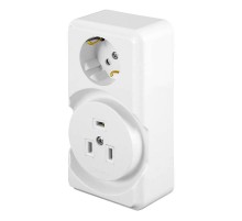 Розетка открытой установки для плит с/з, 250В, 32А, белый, PST32-53-20  39826  STEKKER