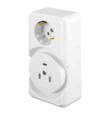 Розетка открытой установки для плит с/з, 250В, 32А, белый, PST32-53-20  39826  STEKKER