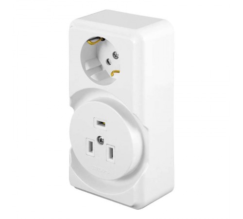 Розетка открытой установки для плит с/з, 250В, 32А, белый, PST32-53-20  39826  STEKKER