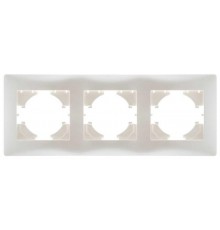 Bravo РАМКА 3-местная,  цвет жемчуг  С1030-028  GUSI Electric