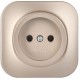 GLORY Розетка без з/к/ш о/у 10А РС20-2-ХШм шампань матовый  ERH10-K37M-10  IEK