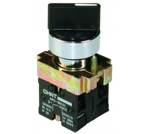 Переключатель NP2-BD34, 3 положения с фиксацией, 2НЗ IP40  575189  CHINT