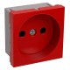 РКС-20-22-П-К Розетка без з/к 2к (на 2 модуля) ПРАЙМЕР красная   CKK-40D-RSK2-K04-K  IEK