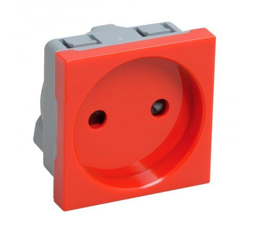РКС-20-22-П-К Розетка без з/к 2к (на 2 модуля) ПРАЙМЕР красная   CKK-40D-RSK2-K04-K  IEK