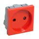 РКС-20-22-П-К Розетка без з/к 2к (на 2 модуля) ПРАЙМЕР красная   CKK-40D-RSK2-K04-K  IEK