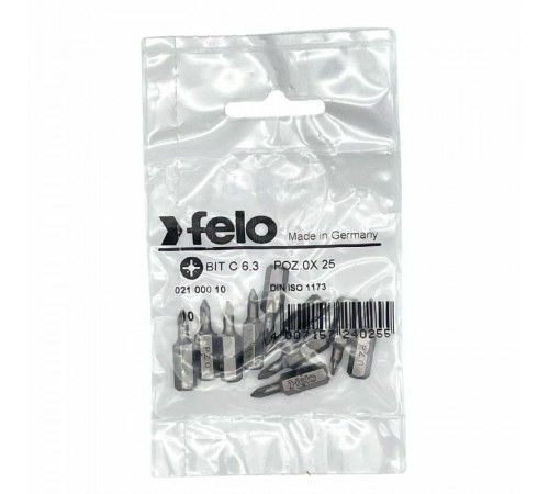 Бита крестовая серия Industrial PZ 0X25, 10 шт  02100010  Felo