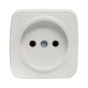 Минск Розетка 1-местная ОП 10А без заземления белая EKF Basic  EGR10-022-10  EKF