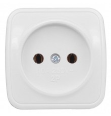 Минск Розетка 1-местная ОП 10А без заземления белая EKF Basic  EGR10-022-10  EKF