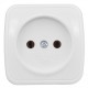 Минск Розетка 1-местная ОП 10А без заземления белая EKF Basic  EGR10-022-10  EKF
