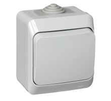 Этюд Серый О/У Выключатель 1-клавишный IP44  BA10-041C  SE