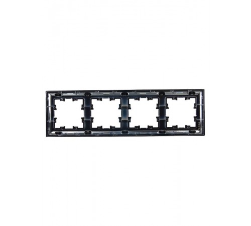 BRITE Рамка 4-ая РУ-4-Бр хром/черный  BR-M42-12-2-K23  IEK