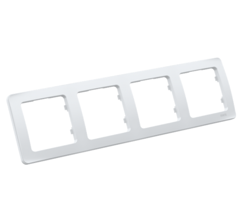 Рамка четырёхместная, скрытой установки, цвет белый  Р404  HEGEL