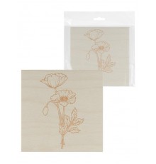 Набор досок для выжигания "Цветы", 150х150 мм, 5 шт., пакет,  SQ1025-1204  TDM