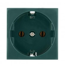 Розетка с з/к, без шторок (зеленый) LK45  851319  Ecoplast