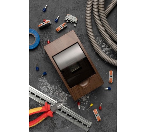 Щит распределительный навесной ЩРН-П- 4 темное дерево IP41 EKF PROxima  pb40-n-4-dark  EKF