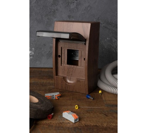 Щит распределительный навесной ЩРН-П- 4 темное дерево IP41 EKF PROxima  pb40-n-4-dark  EKF