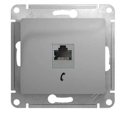 Glossa Алюминий Розетка телефонная RJ11  GSL000381T  SE