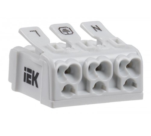 Клемма пружинная соединительная КСП3-L+N+PE  UKZ-B06-3P-F0-E0-10  IEK