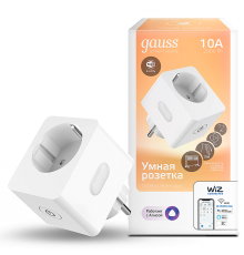 Сетевой переходник (Умная розетка) Smart Home 2300W 207-253V 10А IP20 c заземлением 1/6  5510122  Gauss