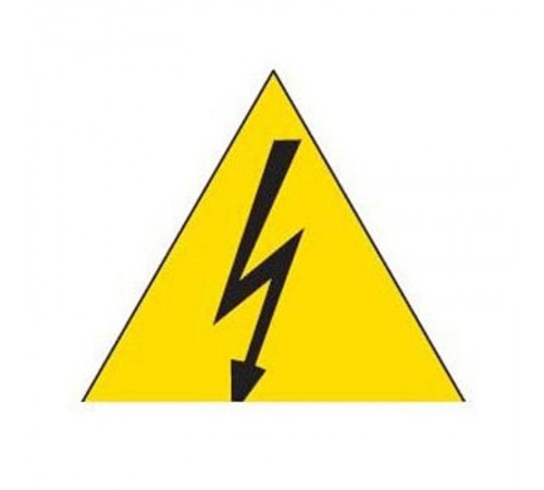 Наклейка треугольная 50мм Молния (100шт)  EV1156  ABB