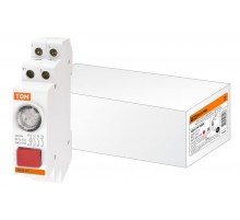 Выключатель кнопочный с индикацией ВКИ-47 красный (LED) 2НО;1НЗ AC/DC   SQ0214-0002  TDM