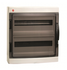 Щиток настенный с дверцей 36модулей IP65, серый с клеммным блоком 2х87512 и замком  85936  DKC