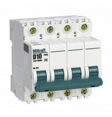 Выключатель автоматический четырехполюсный ВА-101 10А D 4,5кА  11137DEK  DEKraft