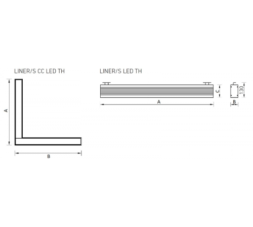 Светильник светодиодный линейный ДПО LINER/S LED 900 TH W 27Вт 4000K IP20  1473001140  Световые Технологии