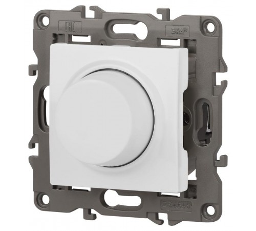 Светорегулятор Elegance 14-4101-01М поворотно-нажимной, 400ВА 230В, белый матовый  Б0065779  ЭРА