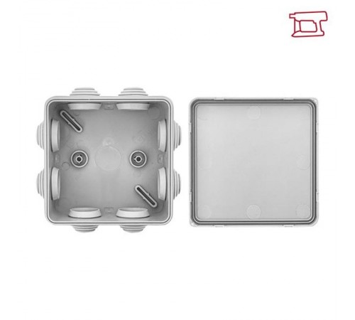 Коробка распределительная КМР-030-031 с крышкой наружная (85х85х40) 8 мембранных вводов IP54 розничный стикер PROxima  plc-kmr-030-031-r  EKF