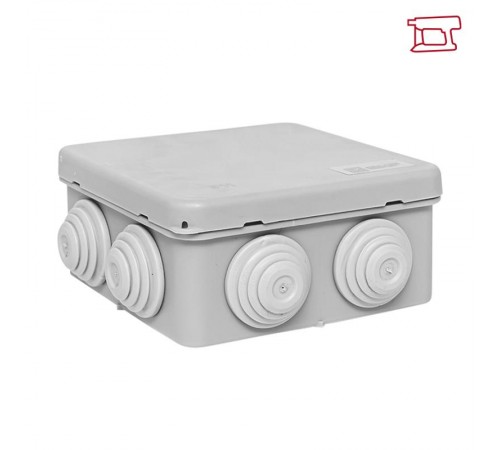 Коробка распределительная КМР-030-031 с крышкой наружная (85х85х40) 8 мембранных вводов IP54 розничный стикер PROxima  plc-kmr-030-031-r  EKF