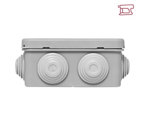 Коробка распределительная КМР-030-031 с крышкой наружная (85х85х40) 8 мембранных вводов IP54 розничный стикер PROxima  plc-kmr-030-031-r  EKF