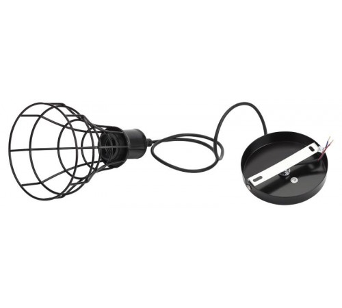 Светильник подвесной PL10 BK металл, E27, max 60W, d135 мм, черный  Б0037457  ЭРА