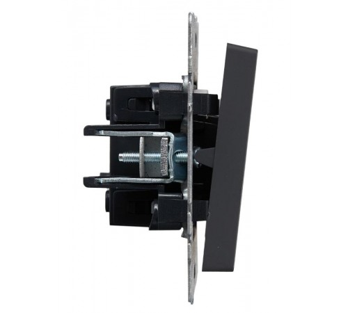 BRITE Выключатель 1-клавишный проходной с индикацией 10А ВС10-1-7-БрГ графит  BR-V12-1-10-K53  IEK